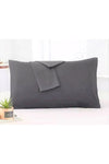 MODELHOME Anthracite Colored Cotton Fabric Pillowcase With Cover (2 Pieces) 50 X 70 Cm 3