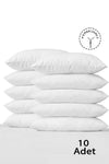 Vionel Home Cotton 50x70 White Inner Lining, Zippered Pillowcase, 10-Piece Pillow Mattress 1