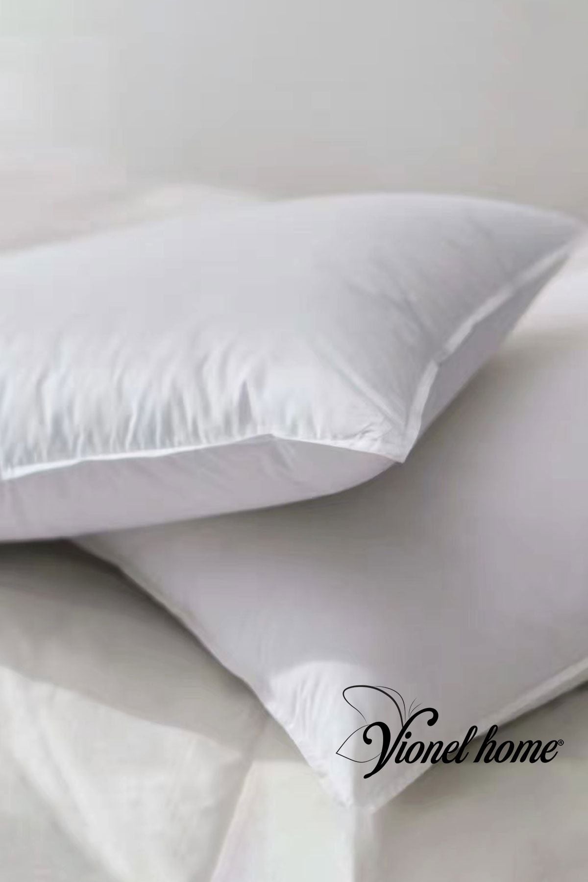 Vionel Home Cotton 50x70 White Inner Lining, Zippered Pillowcase, 5-Piece Pillow Protector 3