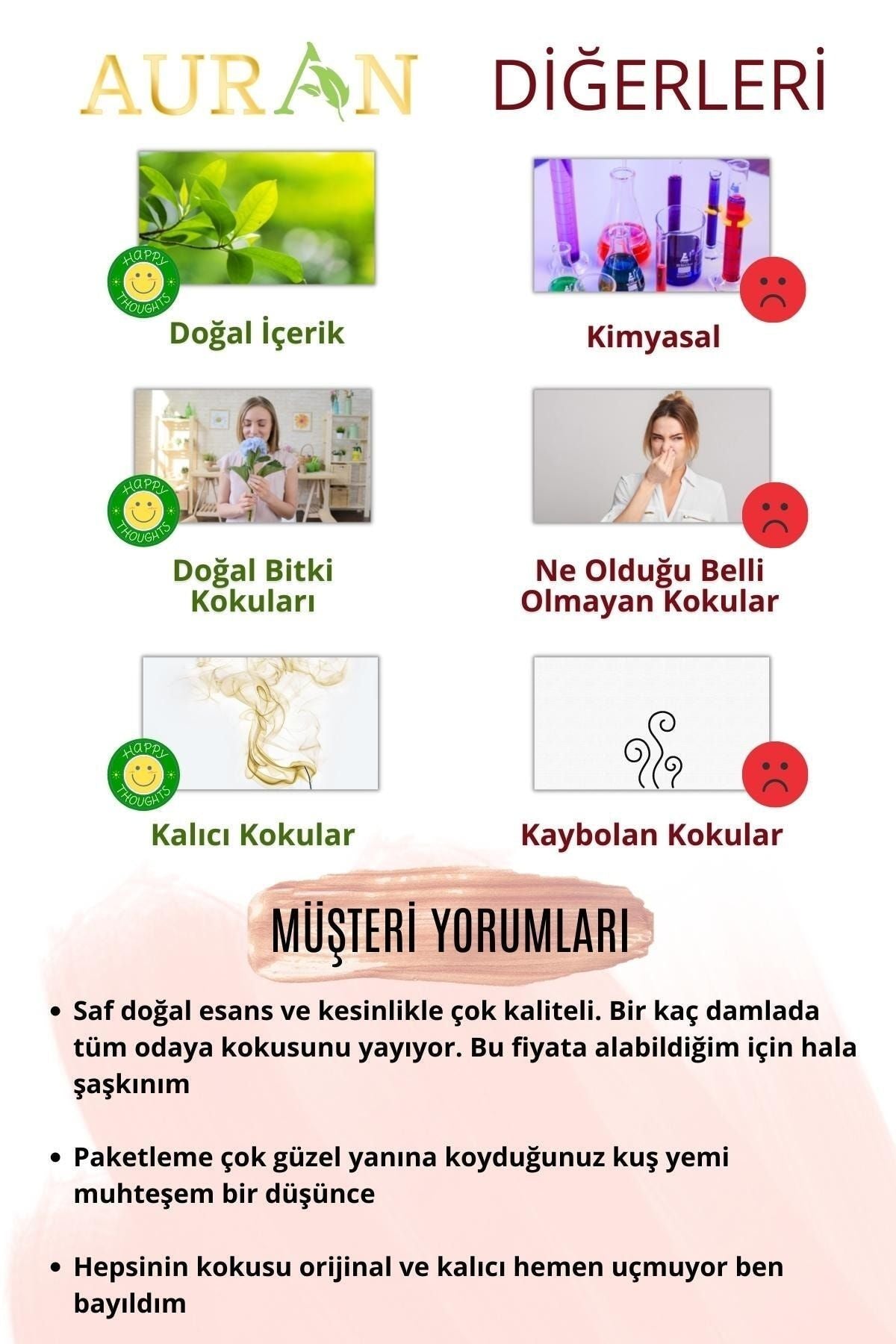 AURAN Favori 10'lu Set Esansiyel Uçucu Yağ Buhurdanlık Yağı Hava Nemlendirici Aroma Difüzörü Kokusu Esans 4