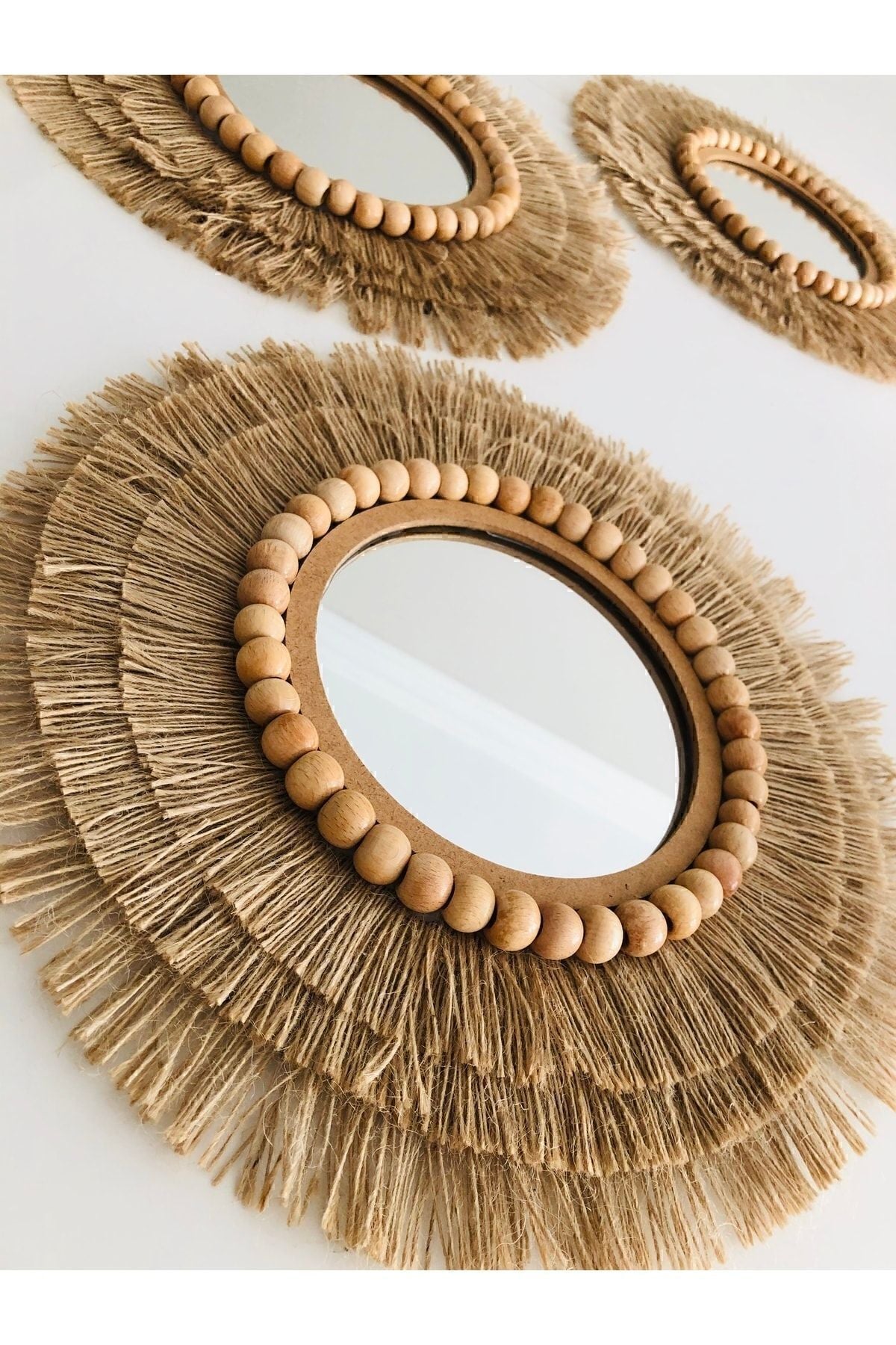 Hasirdukkanii Design Wicker Jute Mirror Wall Mirror Console Mirror Decorative Mirror 1