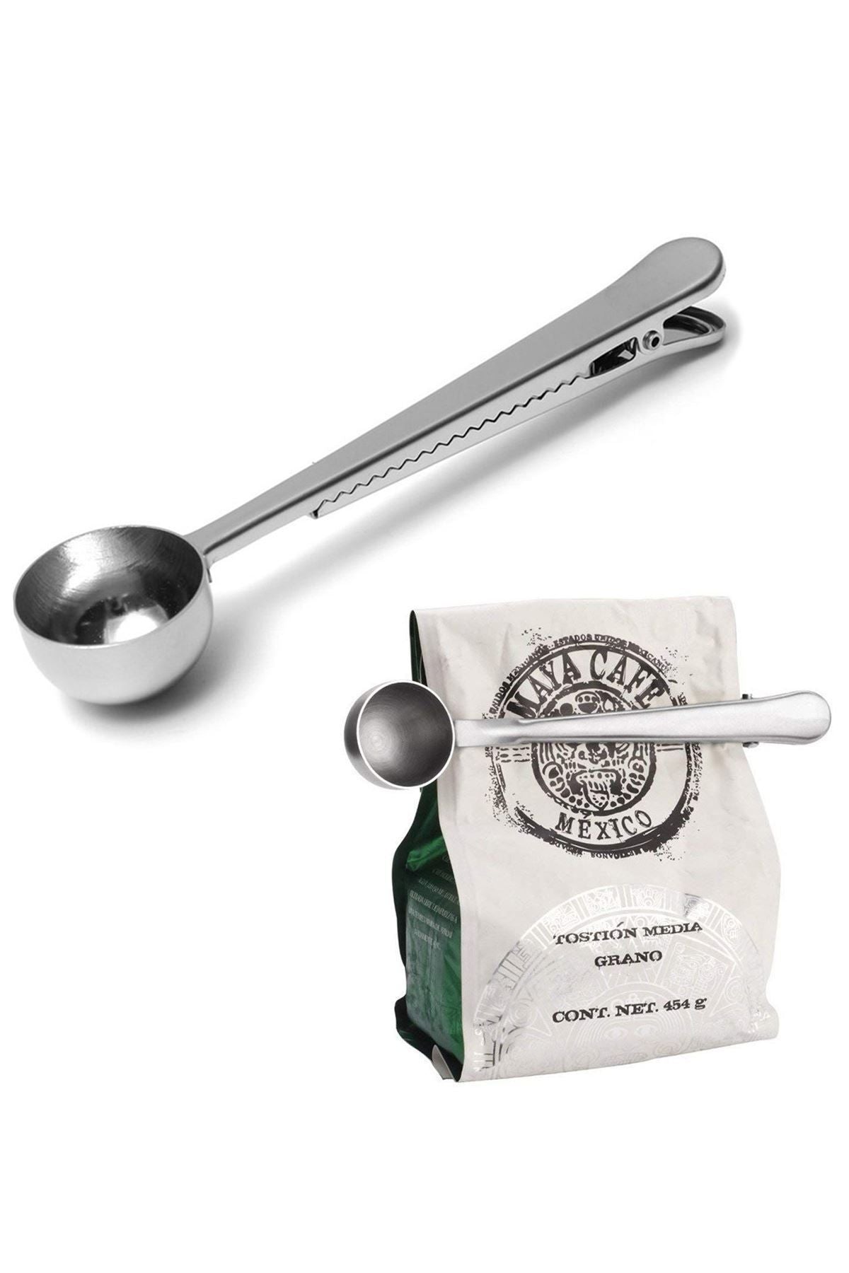 Weather Forecast Stainless Steel Coffee Measuring Spoon And Bag Clip cin108 1