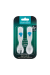 Mamajoo Patterned Spoon & Fork Set / Blue Elephant 4