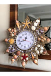 Genel Markalar Wooden Wall Clock with Seashells 1