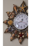 Genel Markalar Wooden Wall Clock with Seashells 3