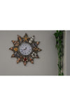 Genel Markalar Wooden Wall Clock with Seashells 6