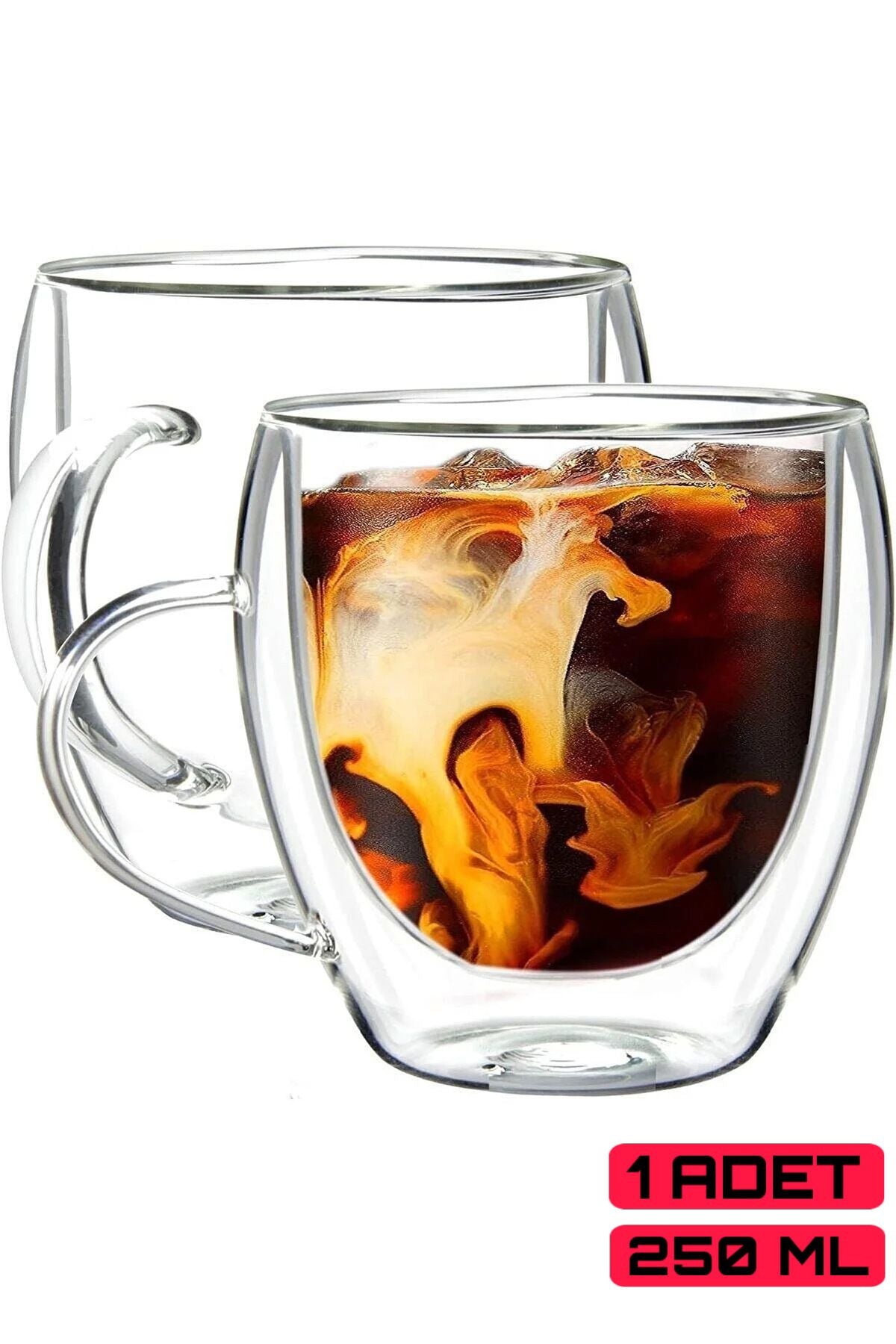 ARVALE Double-Walled Glass Mug 250ml 1