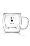 KÜÇÜK EW Bear Design Double-Walled Glass Mug 2