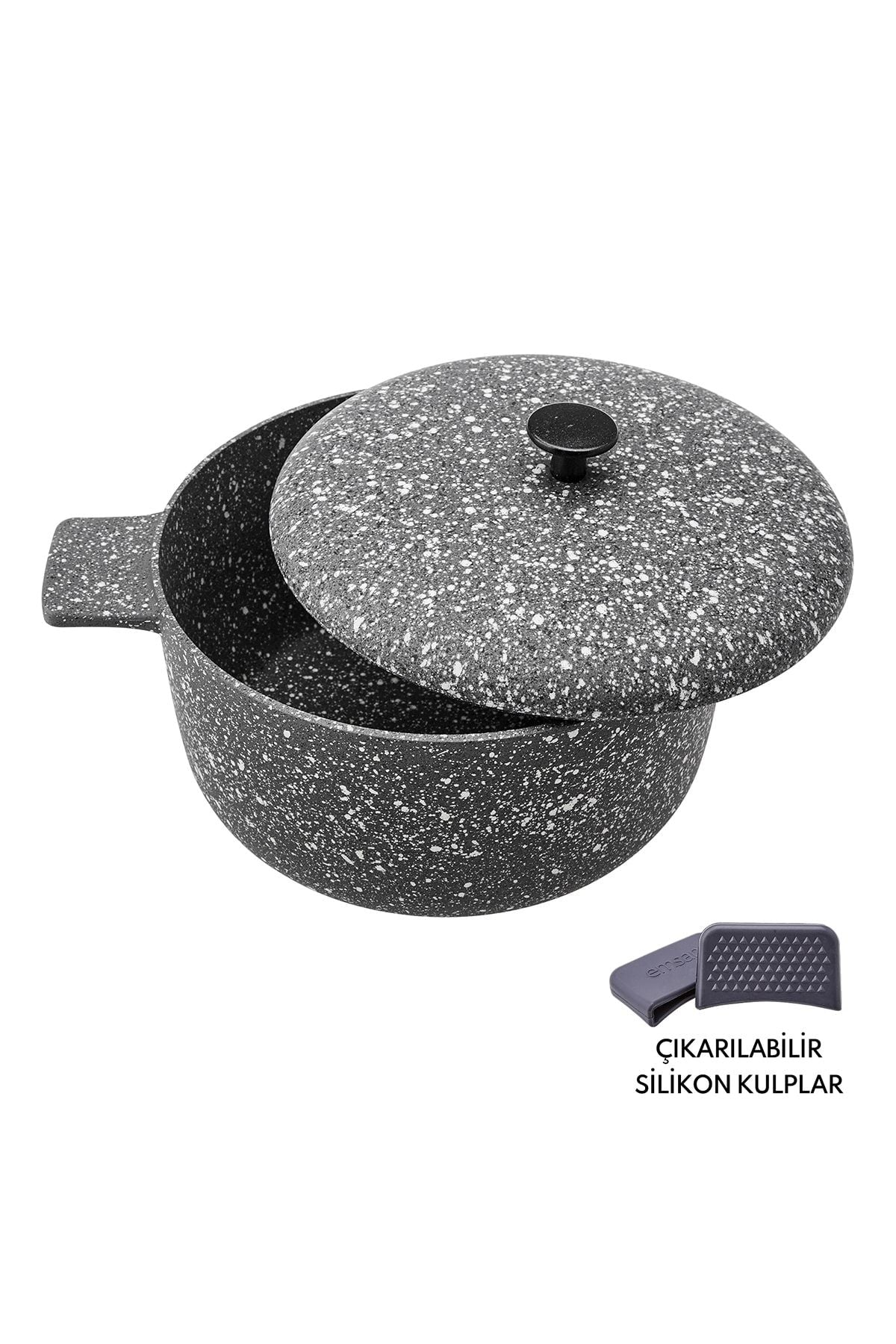 Emsan Perge Cast Iron Deep Pot 24 Cm 2