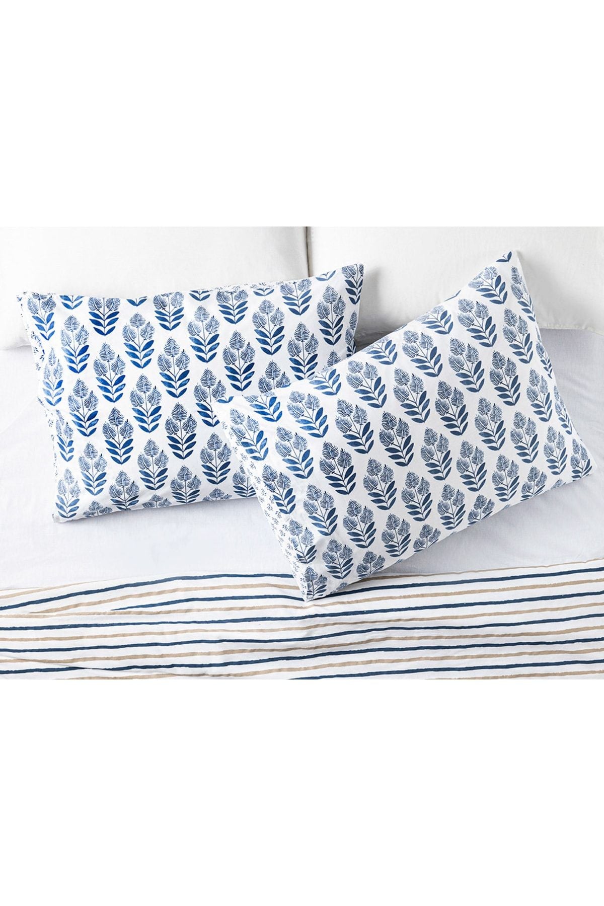 English Home Eternal Harmony Cotton 2-Piece Pillowcase 50x70 Cm Indigo 1