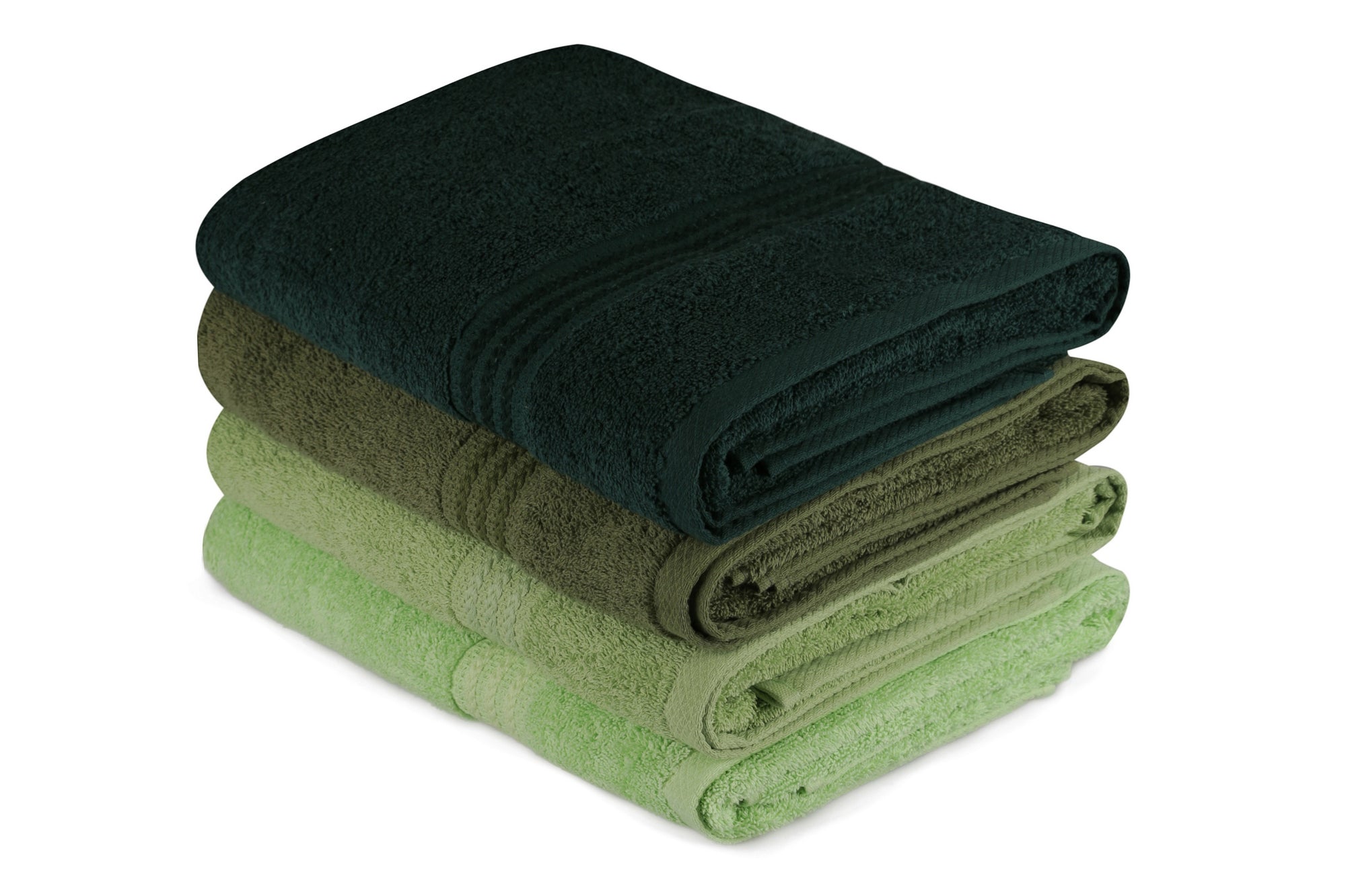 Bath Towel Set (4 Pieces) Rainbow - Green Light Green
Olive Green
Green
Dark Green 317HBY1412 1