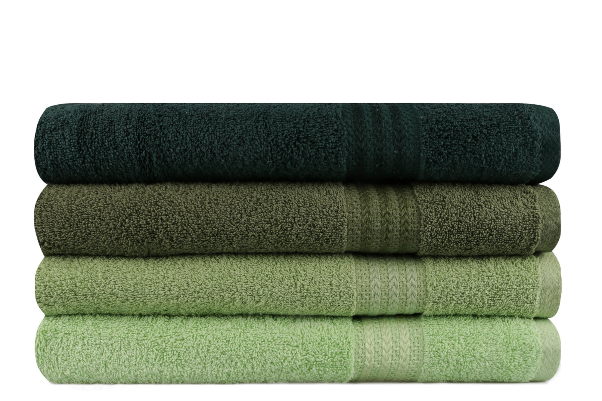 Bath Towel Set (4 Pieces) Rainbow - Green Light Green
Olive Green
Green
Dark Green 317HBY1412 2