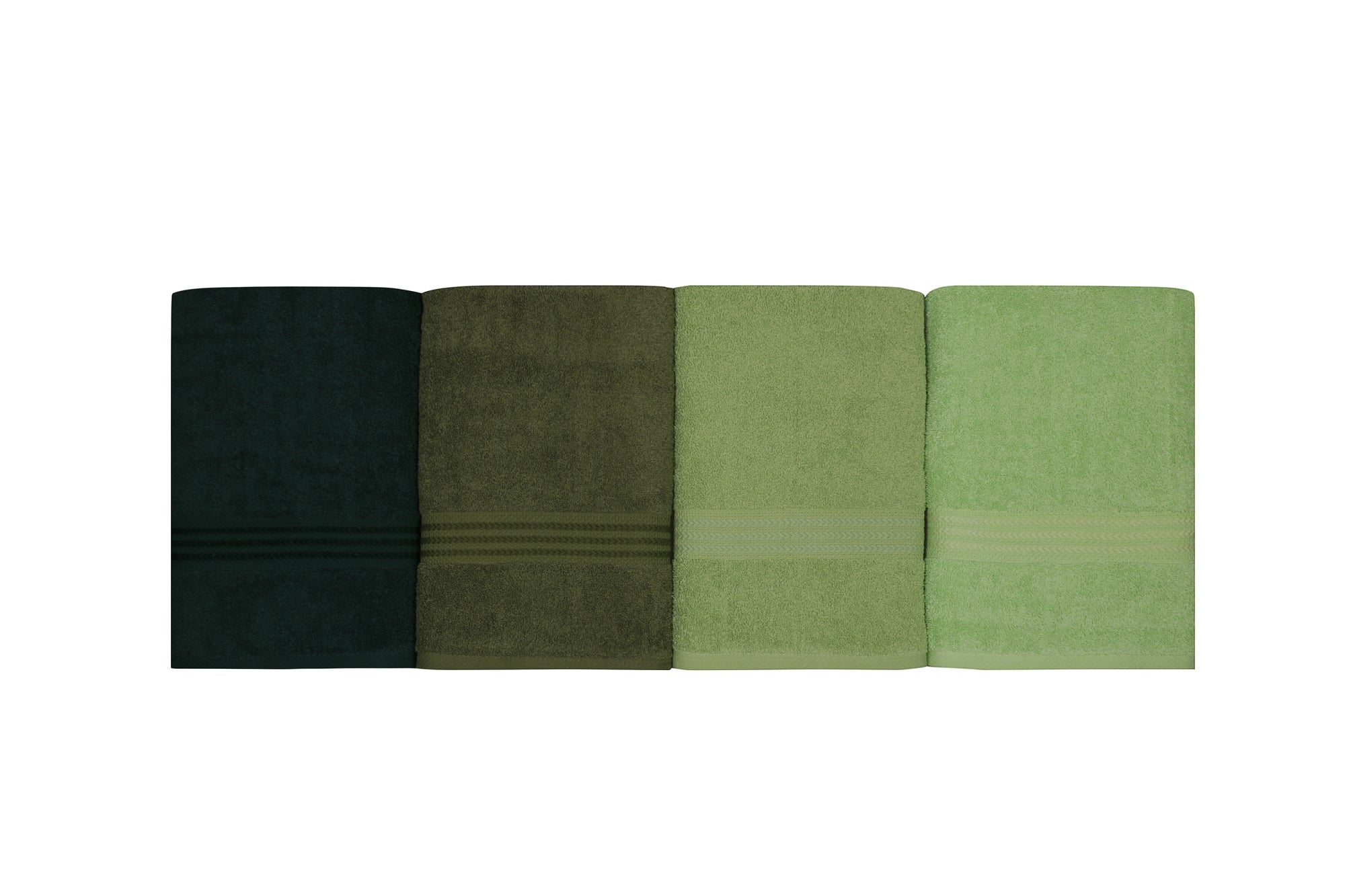 Bath Towel Set (4 Pieces) Rainbow - Green Light Green
Olive Green
Green
Dark Green 317HBY1412 3