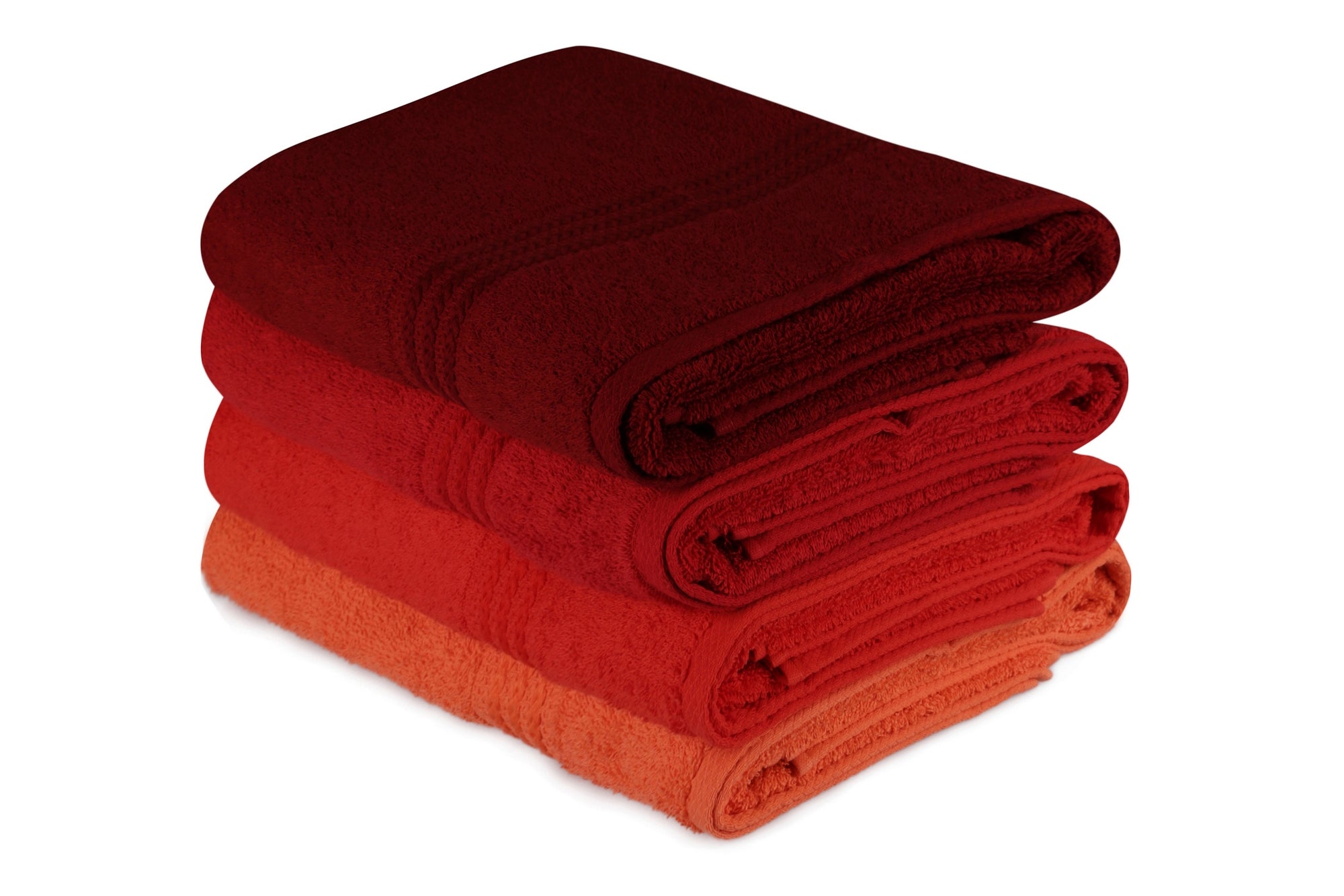 Bath Towel Set (4 Pieces) Rainbow - Red Pale Orange
Orange
Red
Fuchsia 317HBY1413 1