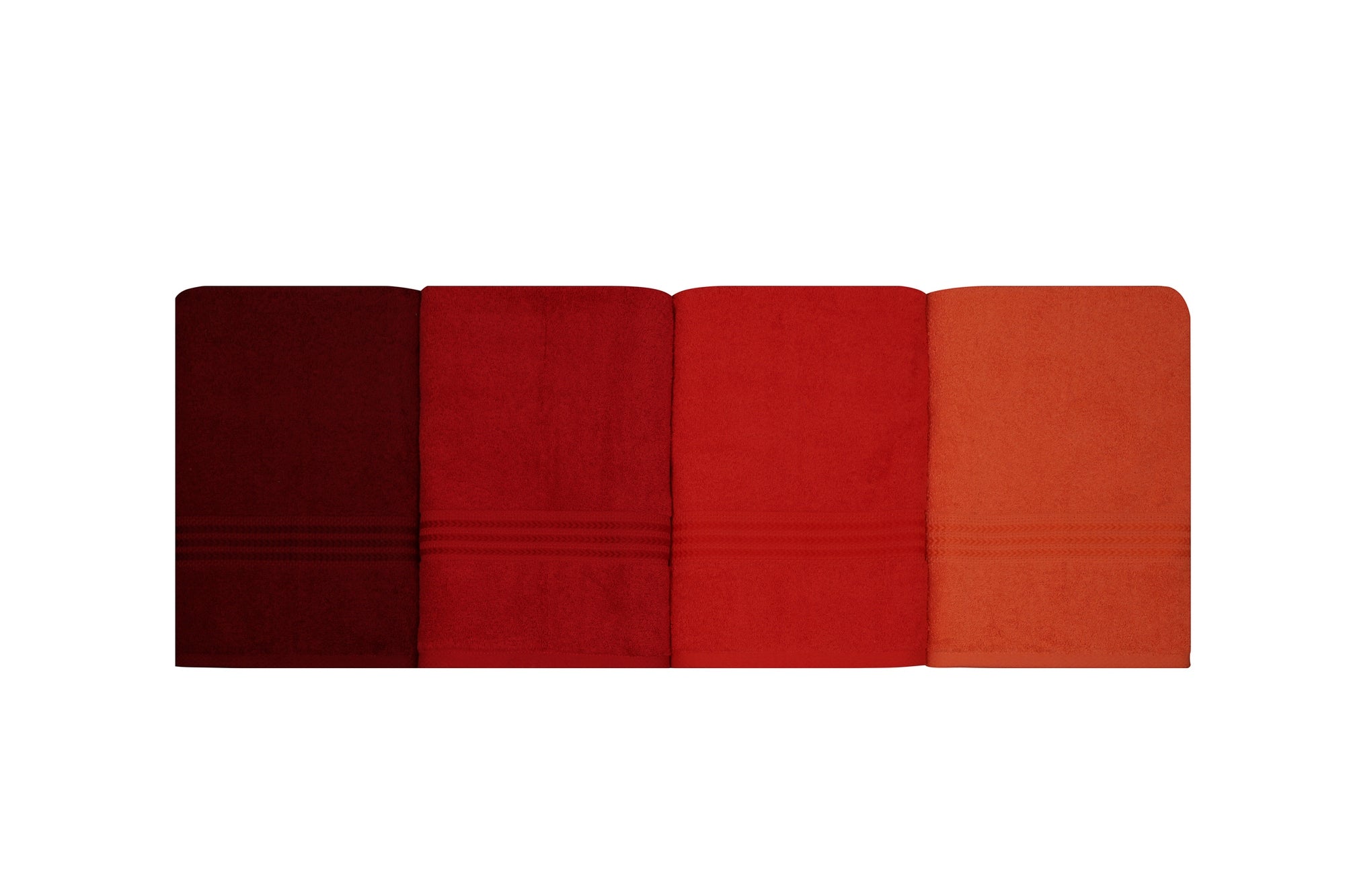 Bath Towel Set (4 Pieces) Rainbow - Red Pale Orange
Orange
Red
Fuchsia 317HBY1413 3