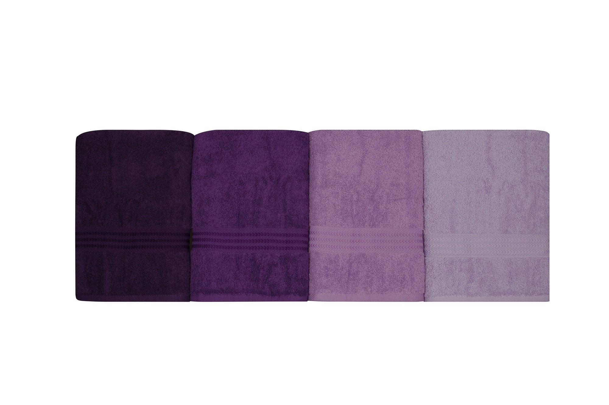 Bath Towel Set (4 Pieces) Rainbow - Lilac Light Lilac
Lilac
Purple
Dark Purple 317HBY1415 3