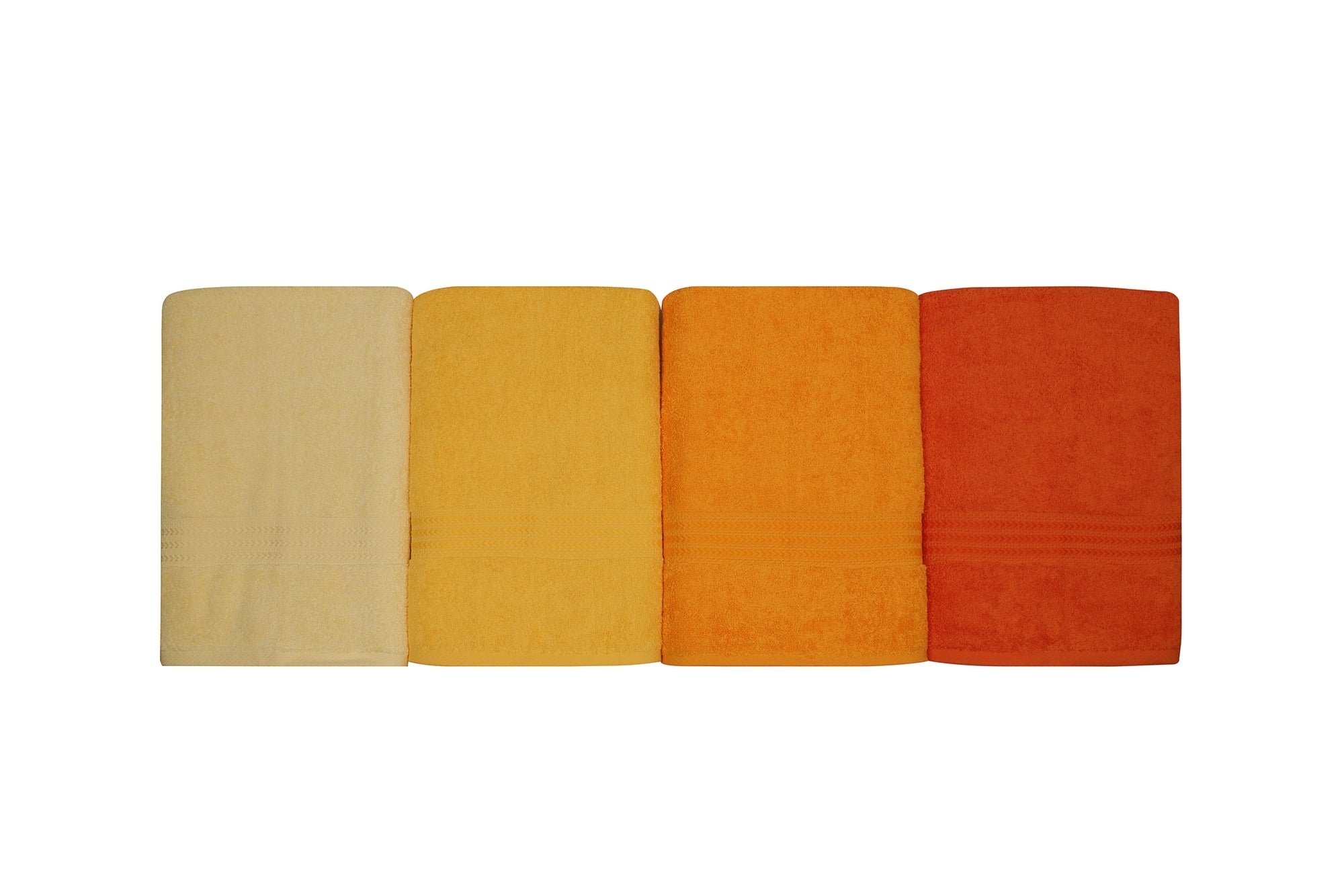 Bath Towel Set (4 Pieces) Rainbow - Yellow Light Yellow
Yellow
Pale Orange
Orange 317HBY1416 3