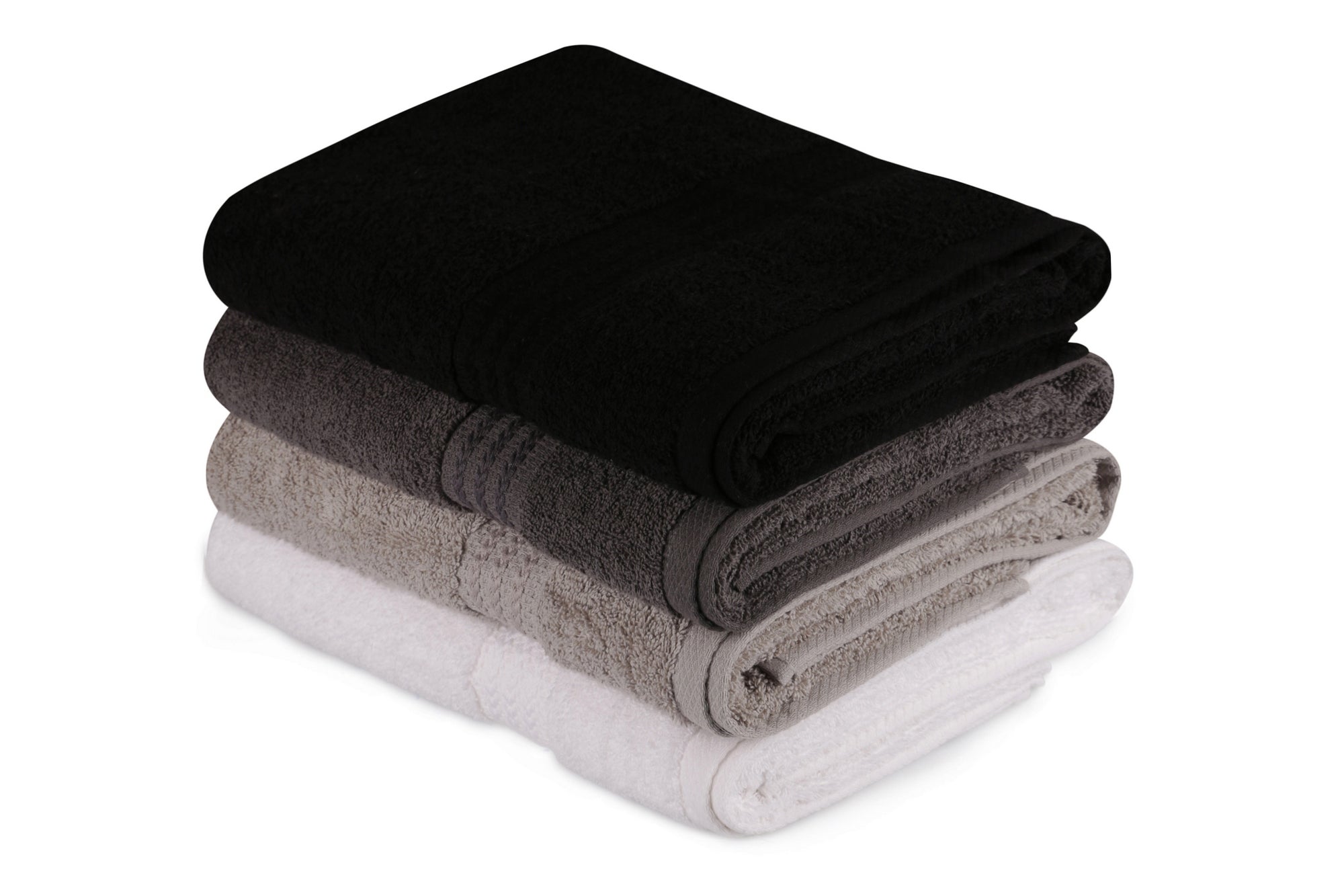 Bath Towel Set (4 Pieces) Rainbow - Black White
Grey
Dark Grey
Black 317HBY1418 1