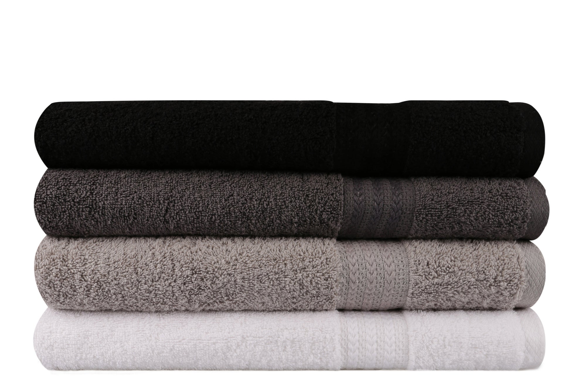 Bath Towel Set (4 Pieces) Rainbow - Black White
Grey
Dark Grey
Black 317HBY1418 2