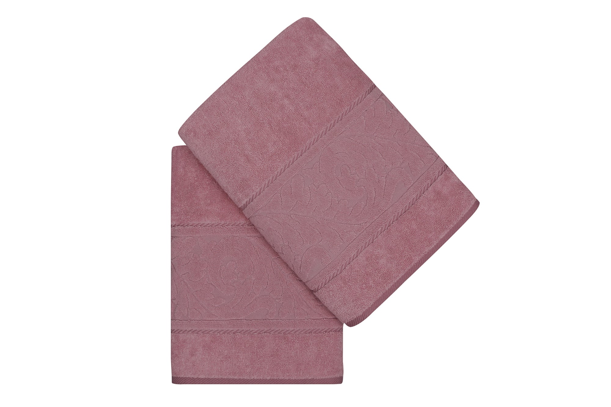 Bath Towel Set (2 Pieces) Sultan - Rose Rose 317HBY1449 1