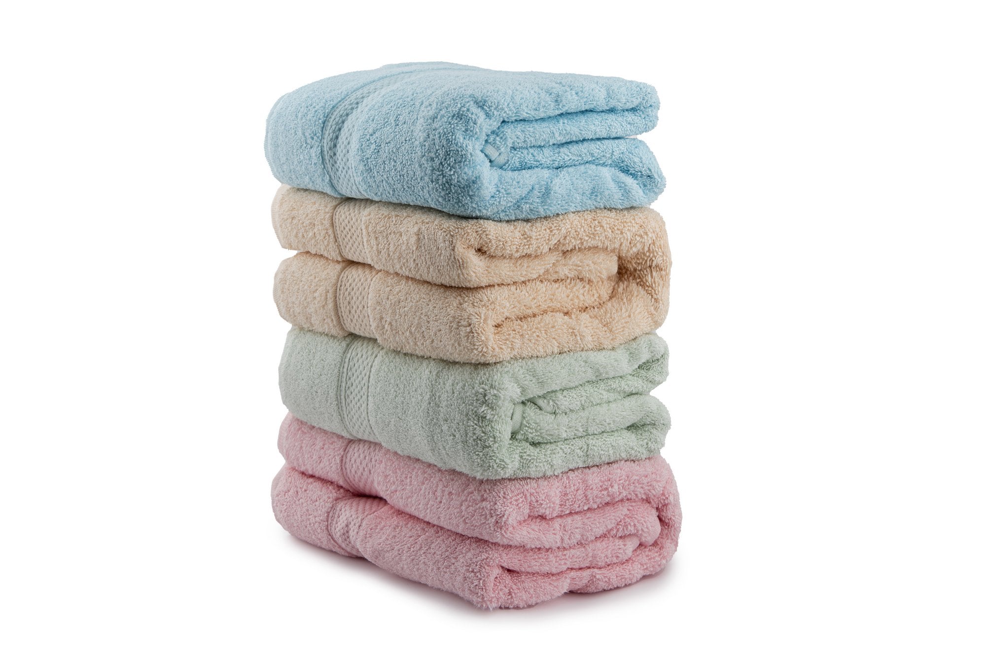 Bath Towel Set (4 Pieces) Colorful 70 - Style 3 Light Pink
Light Water
Green
Champagne
Light Blue 317HBY3348 1