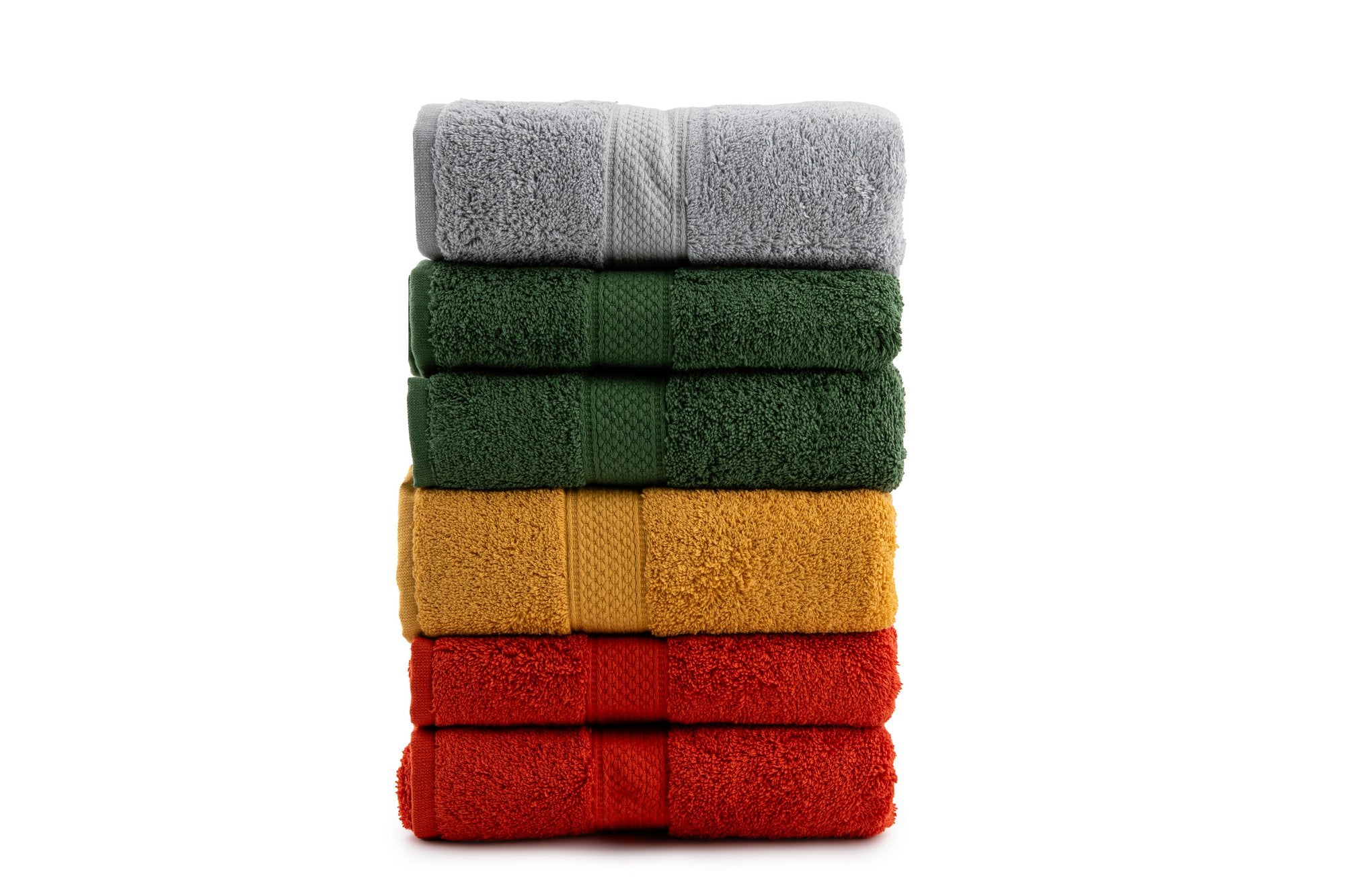 Bath Towel Set (4 Pieces) Colorful 70 - Style 4 Terra
Mustard
Khaki
Grey 317HBY3349 2