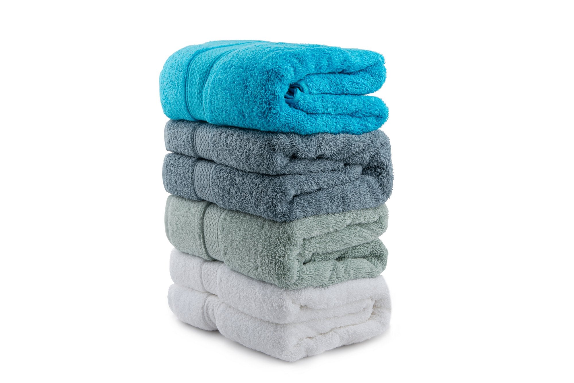 Bath Towel Set (4 Pieces) Colorful 70 - Style 8 White
Water Green
Light Grey
Aqua 317HBY3353 1