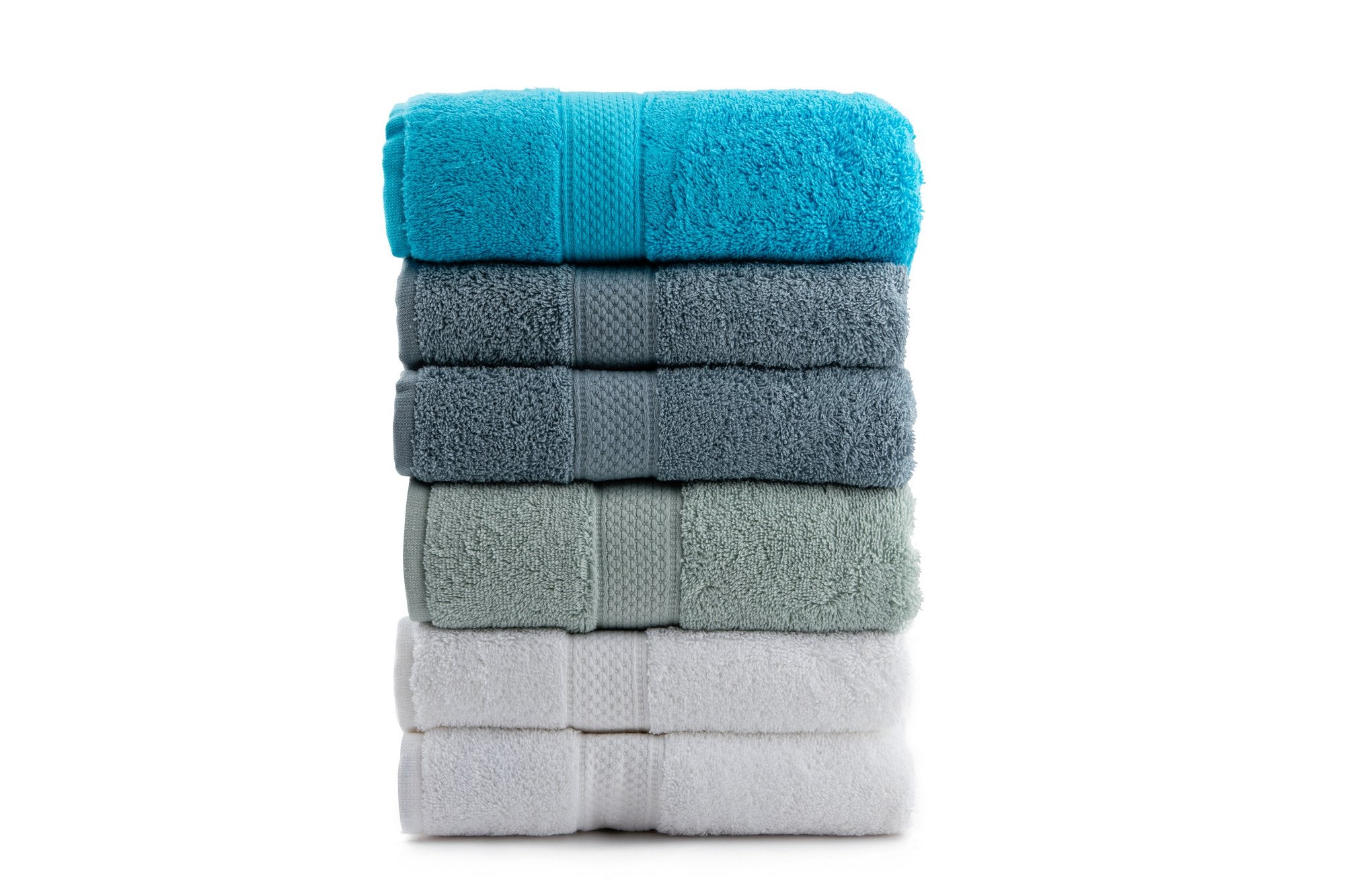 Bath Towel Set (4 Pieces) Colorful 70 - Style 8 White
Water Green
Light Grey
Aqua 317HBY3353 2