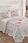 Örtüm Flower Pink Double Quilted Bedspread 1