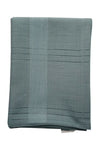 Erciyesceyiz Grey Linen Fabric Striped Tablecloth 160*220 Cm Turquoise 2