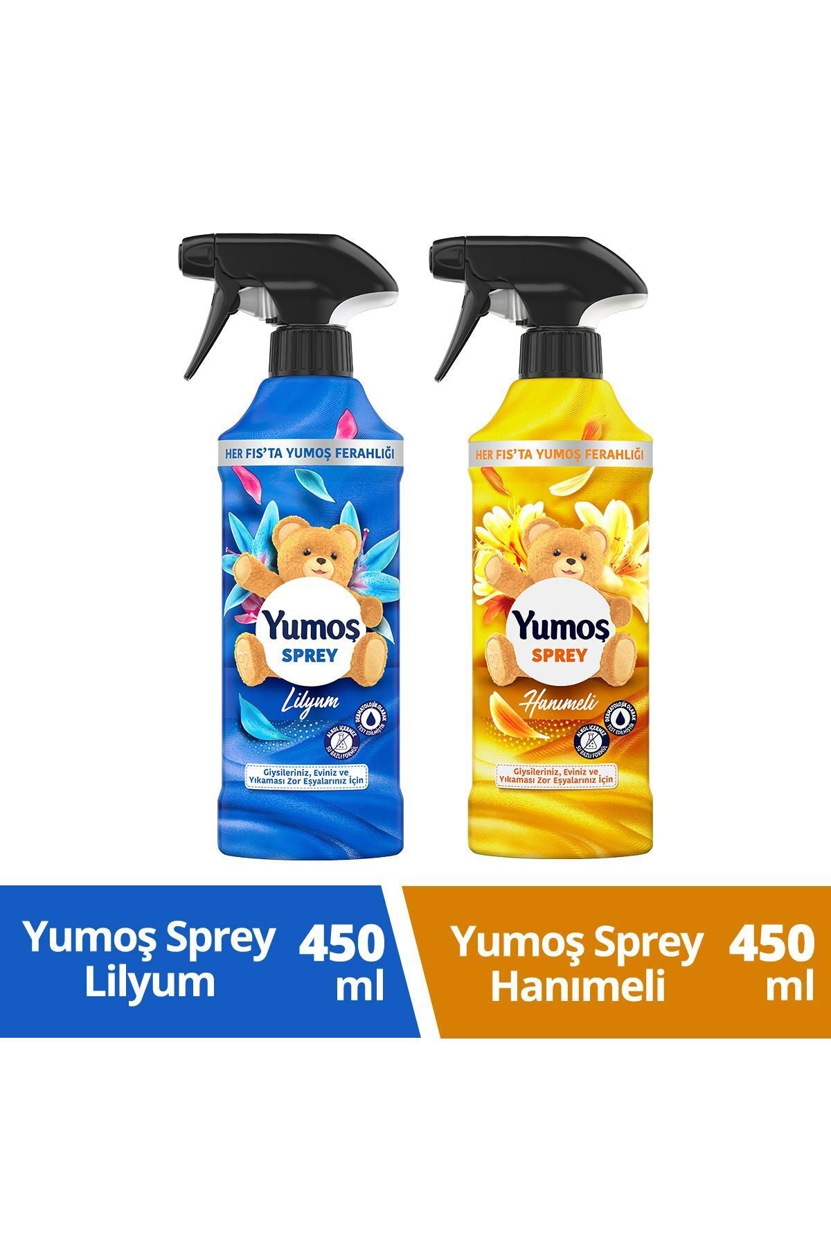 Yumoş Spray For Hard-To-Wash Items Lily 450 ml 1 Piece Spray For Hard-To-Wash Honeysuckle 450 ml 1 Piece 1