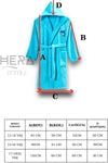 Hera Hooded And Belted Turquoise Cotton Unisex Youth Bathrobe 2