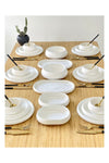 Doğudeko Bianco Perla Acar Series Pure White Porcelain 24-Piece Dinner Set 1