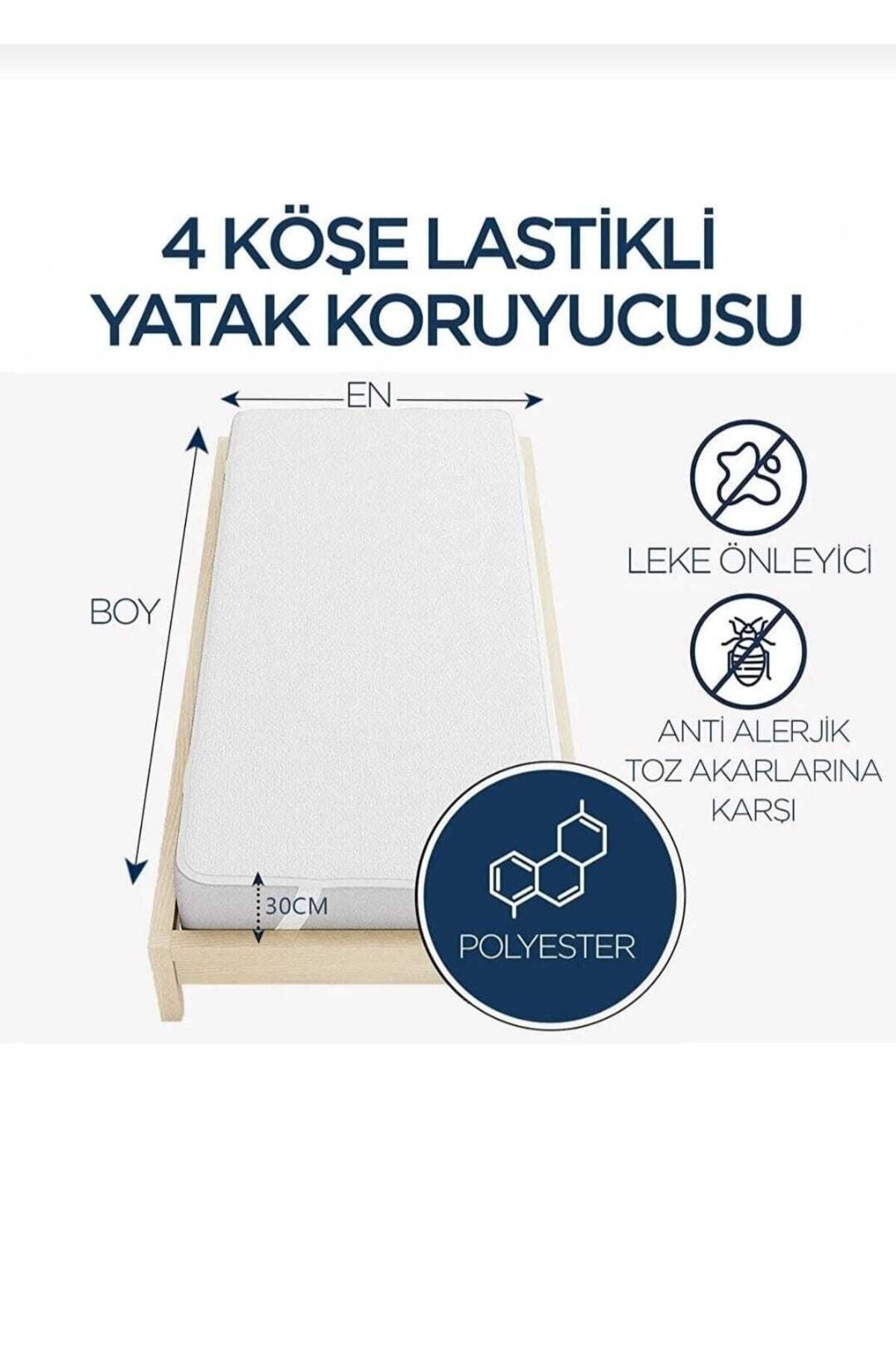 AYHOME Double Bed Waterproof Mattress Protector with Elastic Corners 160 X 200 Cm White 6