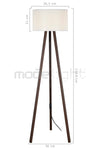 Modelight Rodi Floor Lamp Walnut Legs / Cylinder Cream Shade 4