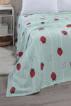 Mulberry Strawberry Patterned Double Bedspread 200 X 230 2