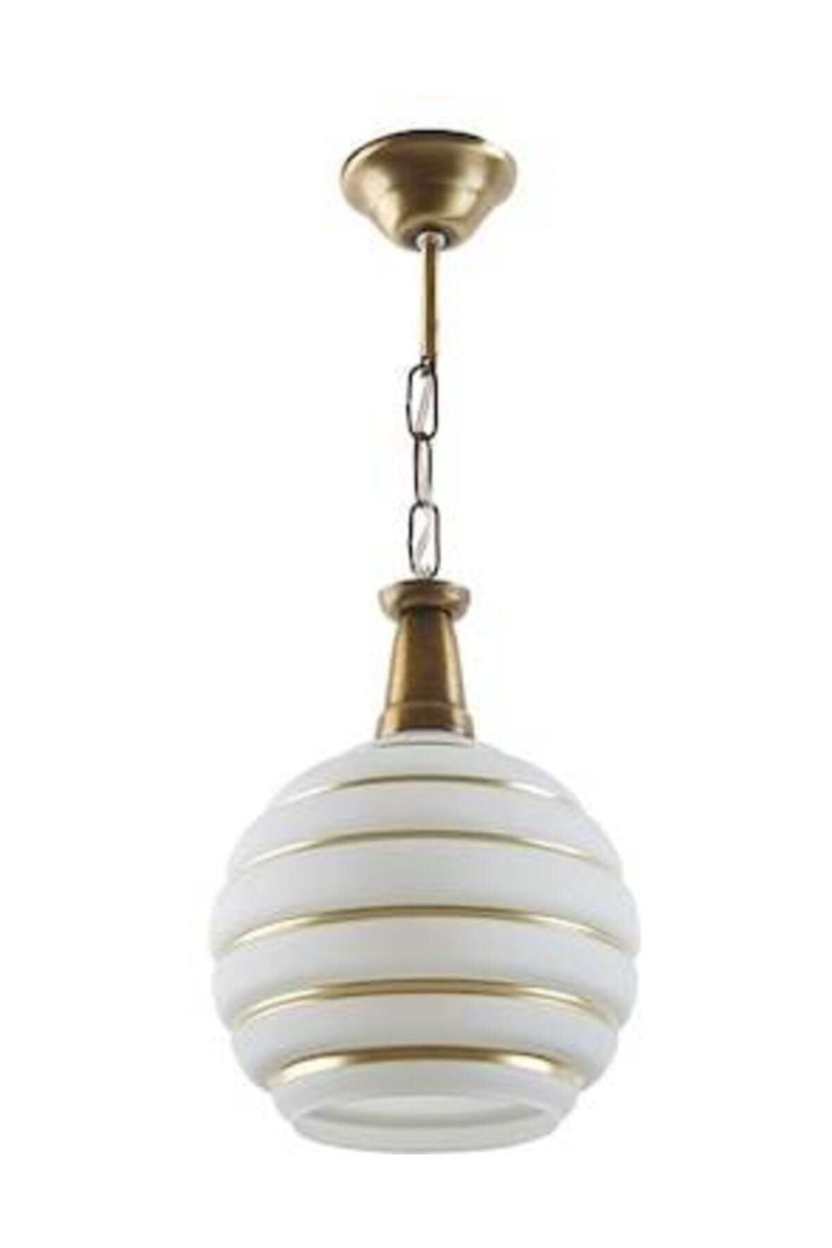 Kydonia Design 2046 Modern Antique Gold Single Glass Pendant Chandelier 1