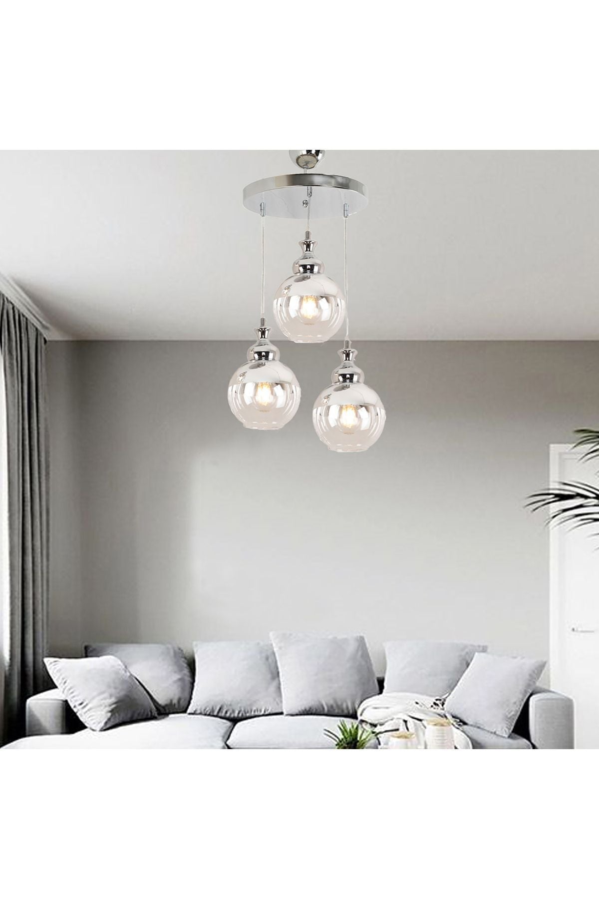 Apliqa Leon 3 Pendant Round Chandelier - Living Room 1