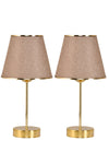 EvLight Mirza 2'li Metal Legged Gold Table Lamp Kumbeji 1