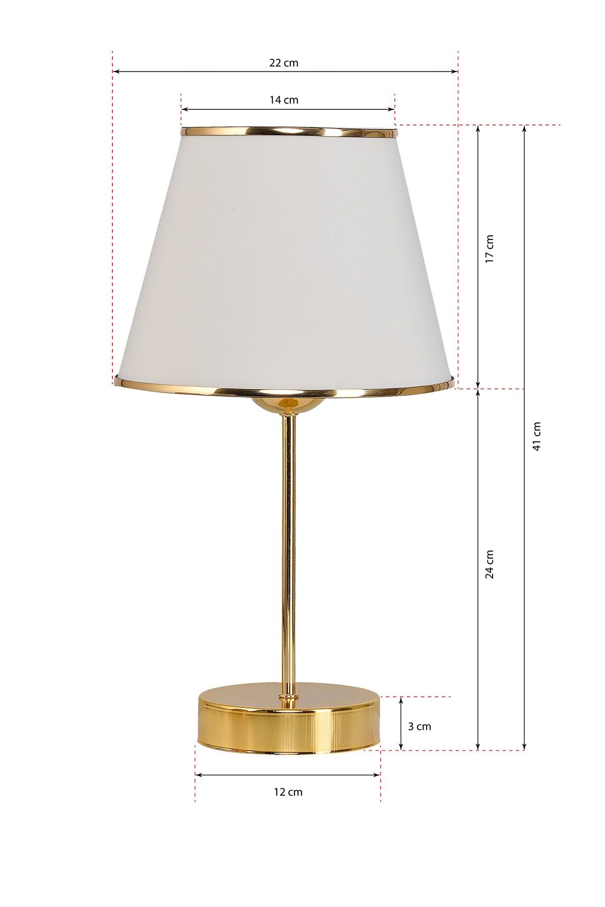 EvLight Mirza 2-Piece Metal Base Gold Table Lamp Cream 2