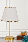 EvLight Mirza 2-Piece Metal Base Gold Table Lamp Cream 3