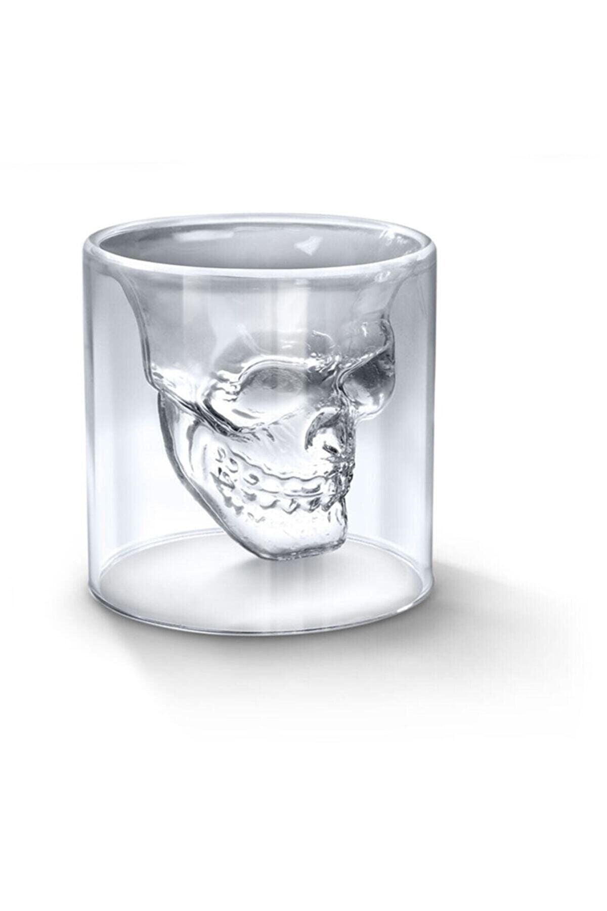 Anadolu Saray Çarşısı Heat-Resistant Borosilicate Skull Design Double-Walled Glass Coffee Presentation Mug 2