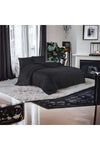 Deneme Zamanı Black Striped Satin Duvet Cover Set Double Size Without Elastic Sheet 2 Pillowcases 4