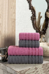 TABEA HOME Fluffy 4-Piece Bathroom Towel Set 1