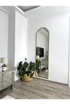 EFFE YAPI DEKOR Gold Metal Framed 180x50 Cm Oval Standing Full-Length Mirror 4