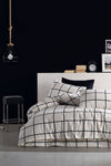 Cote Blanc Karo Black 100% Cotton Double Duvet Set 1