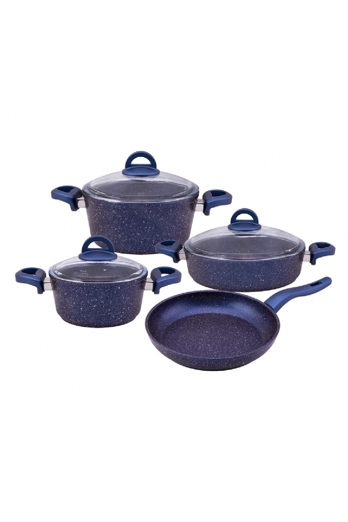 Emsan Premium Granite 7 Piece Cookware Set Blue Pearl 2