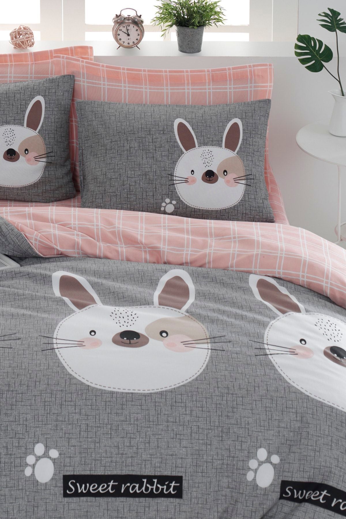 Eponj Home Easy Ironing Duvet Set Double Rabbit A 2