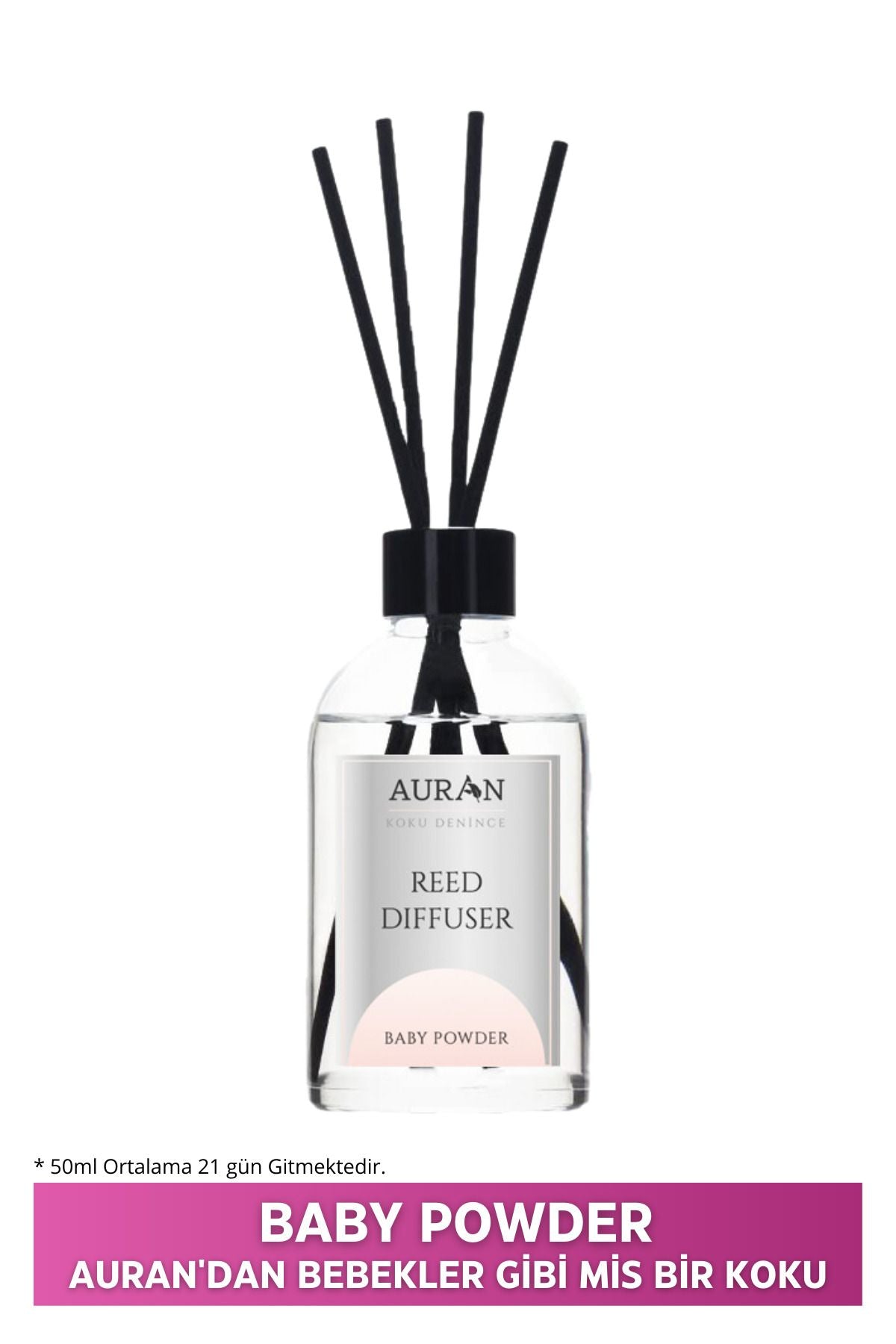 AURAN Baby Powder Reed Diffuser Essential Oil 50ml 1