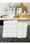 Şelale Can 6-Piece White Soft/Water Absorbent Cotton 28x30 Kitchen Towel Set 3